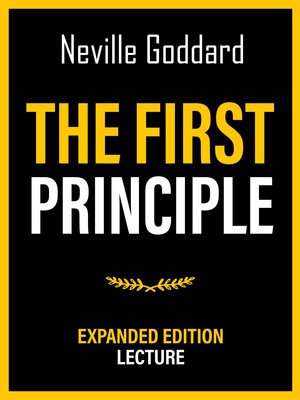 cover image of The First Principle--Expanded Edition Lecture